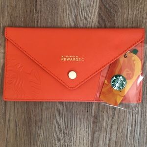 NWT Starbucks clutch with matching Starbucks card
